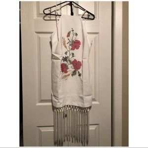 Brand new Few Moda White dress with fringe